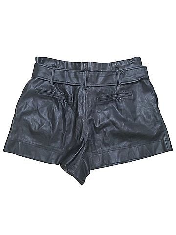 Zara Faux Leather Shorts (view 2)