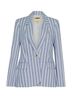 L'Agence Stripes Blue White Blazer Size 2 - photo 1
