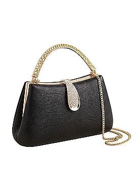 Isabella Adams New York Black Alligator Evening Bag Clutch (view 1)