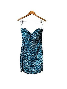 Renaissance Silk Sequin Mini Dress Cocktail Dress (view 2)
