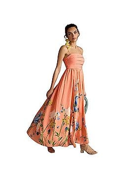 Anthropologie Lorelei Ruched Bodice Midi Dress Casual Dress (view 1)