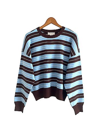 Caroline Constas striped oversized crewneck Pullover Sweater (view 2)
