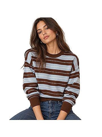Caroline Constas striped oversized crewneck Pullover Sweater (view 1)