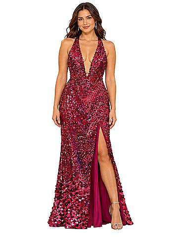 Alyce 61759 Sequin Lace-Up Gown Cocktail Dress (view 1)