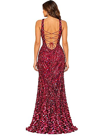 Alyce 61759 Sequin Lace-Up Gown Cocktail Dress (view 2)