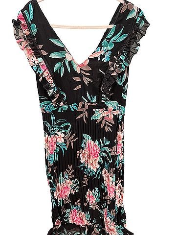 Eliza J Floral Pleated Skirt Maxi Dress Casual Dress (view 2)