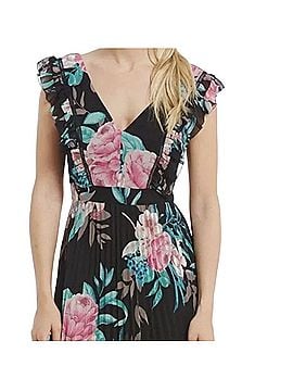 Eliza J Floral Pleated Skirt Maxi Dress Casual Dress (view 1)