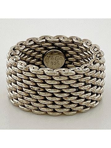 Tiffany & Co. Tiffany &amp; Co. Somerset Mesh Ring, Sterling Silver 925, Women's Ring (view 2)