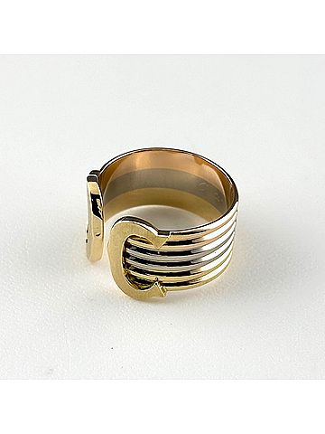 Cartier Cartier 2C Yellow Gold (YG), Pink (PG), White (WG) Three-Color Ring, 750, Women's (view 2)