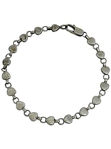 Tiffany & Co. Tiffany &amp; Co. Puff Heart Bracelet, Sterling Silver 925, Silver, Women's (view 1)