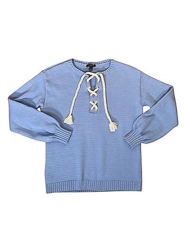 Talbots Lace Up Sweater Pullover Sweater (view 1)
