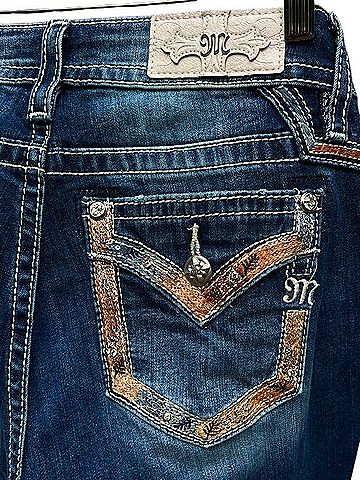 Miss Me Autum Leaf Border Jeans (view 1)