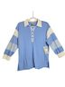 MULTIPLES Color Block Blue White Long Sleeve Top Size M - photo 1