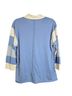 MULTIPLES Color Block Blue White Long Sleeve Top Size M - photo 2