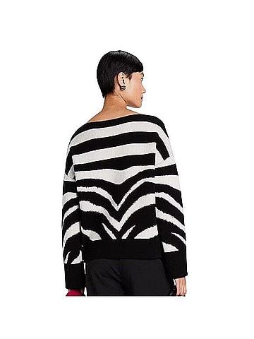 Kate Spade New York Bold Zebra Sweater Wool Pullover Sweater (view 2)