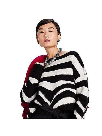 Kate Spade New York Bold Zebra Sweater Wool Pullover Sweater (view 1)