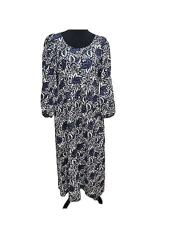 The Great. The Ravine Autumn Leaves Puff Sleeve Midi Casual Dress (view 2)