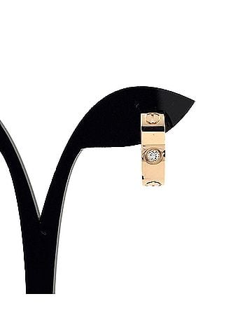 Cartier Cartier Love Hoop Earrings in Pink Gold (PG) with Small Diamonds (750) - Women's (view 1)