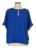 CeCe Blue Short Sleeve Blouse Size L - photo 1