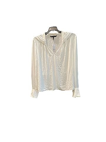 White House Black Market ladies , V-neck, shoulder pleat blouse Long Sleeve Blouse (view 1)