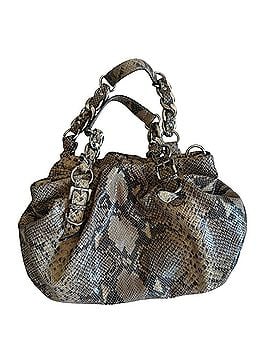Michael Kors Brown and grey snakeskin silver hardware Leather Hobo (view 1)