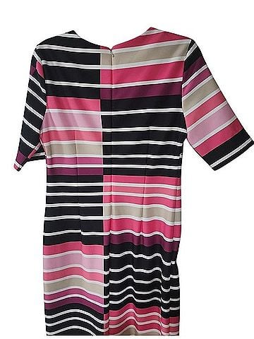 Eliza J Scuba Striped Midi Sheath Dress Casual Dress (view 2)