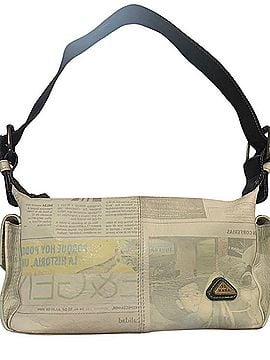 HARARI Leather Bag Newspaper Print Unique Purse Shoulder Bag (view 1)
