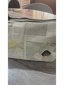 HARARI Leather Bag Newspaper Print Unique Purse Shoulder Bag (view 2)