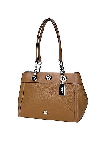 Coach Coach COACH Shoulder Bag Turnlock Edie Leather Brown F87239 Women's (view 1)