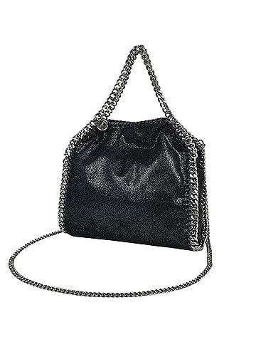 Stella McCartney Stella McCartney Falabella Tiny 2-Way Polyester Tote Bag, Black, Women's (view 1)