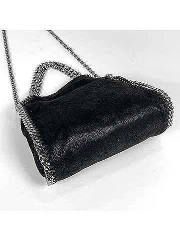 Stella McCartney Stella McCartney Falabella Tiny 2-Way Polyester Tote Bag, Black, Women's (view 2)