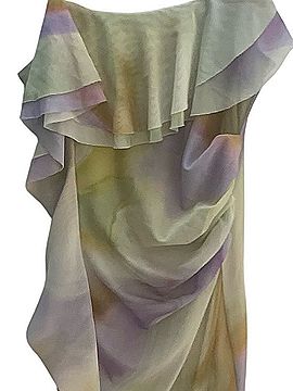 Zara Strapless Pastel Ruffle Dress Cocktail Dress (view 2)