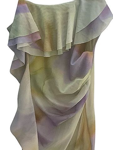 Zara Strapless Pastel Ruffle Dress Cocktail Dress (view 2)
