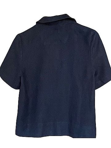Quince 100% European linen blouse Short Sleeve Button-Down Shirt (view 2)