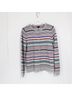 Talbots Stripes Multi Color Red Gray Cardigan Size M - photo 7