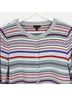 Talbots Stripes Multi Color Red Gray Cardigan Size M - photo 5
