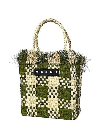 MARNI Marni handbag, Ilaca Palm, straw bag, leather, lime, women's. (view 1)