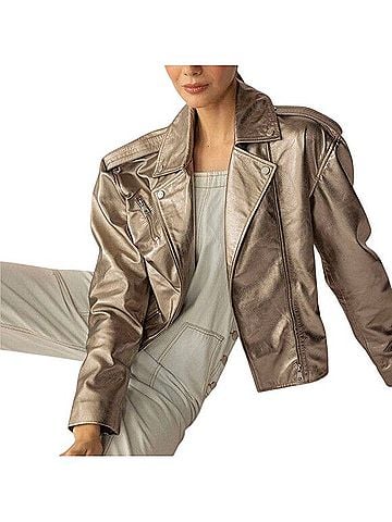 Anthropologie Astrid Shimmer Leather Jacket (view 1)
