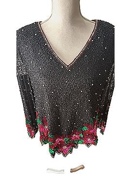 Laurence Kazar New York Long Sleeve Silk Top (view 1)
