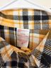 No Boundaries 100% Polyester Plaid Multi Color Black Yellow White Button-Down Shirt Size S - photo 3