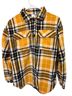 No Boundaries 100% Polyester Plaid Multi Color Black Yellow White Button-Down Shirt Size S - photo 1