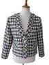 Ann Taylor 74% Polyester 26% Acrylic 100% Polyester Tweed Blue White Jacket Size 8 (petite) - photo 1