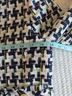 Ann Taylor 74% Polyester 26% Acrylic 100% Polyester Tweed Blue White Jacket Size 8 (petite) - photo 3