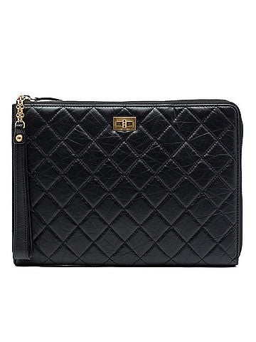 Chanel Medium Quilted Aged Calfskin Reissue 2.55 Pouch with Handle (view 1)