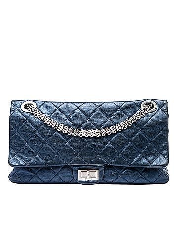 Chanel Metallic Quilted Aged Calfskin Reissue 2.55 Double Flap 228 (view 1)