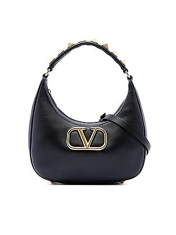 Valentino Calfskin Stud Sign Zip Hobo (view 1)