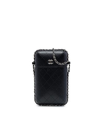 Chanel CC Quilted Lambskin Chain Around Phone Holder (view 1)