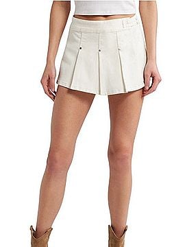 PTCL Pleated Denim Mini Skort Skort (view 1)