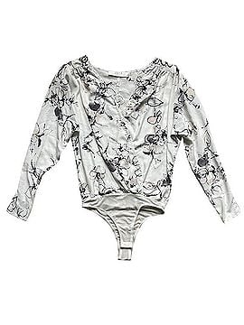Astr Floral Wrap Bodysuit Long Sleeve T-Shirt (view 2)
