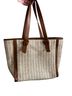 Talbots Solid Brown Ivory Leather Tote One size - photo 1